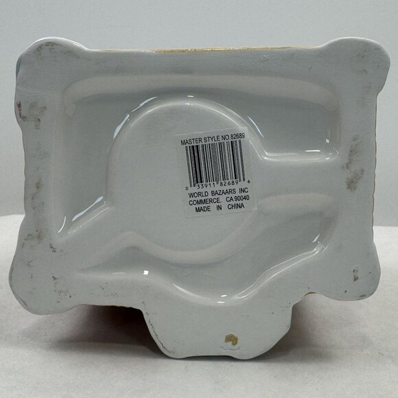 World Bazaars Ceramic Holiday House Votive Candle Holder Christmas Village w/Box - Picture 9 of 15